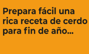 TIPS - Receta super fácil para recibir el año nuevo