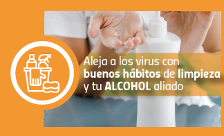 SIMOND’S:  Aleja a los virus con buenos hábitos de limpieza y tu alcohol aliado