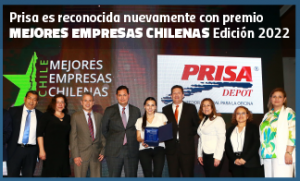 Prisa es reconocida nuevamente del premio: Mejores Empresas Chilenas Edición 2022