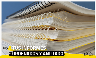 Tus informes ordenados y anillados