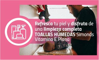 Refresca tu piel y disfruta de una limpieza completa Toallas Húmedas Simonds Vitamina E Plana