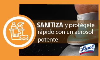 LYSOL: Sanitiza y protégete rápido con un aerosol potente