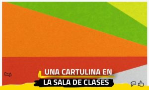 Una cartulina en la sala de clases