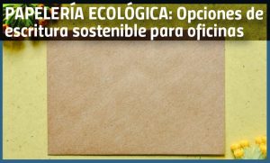 Papelería ecológica: Opciones de escritura sostenible para oficinas