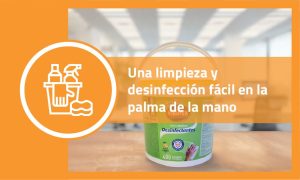 Una limpieza y desinfección fácil en la palma de la mano