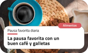 La pausa favorita con un buen café y galletas