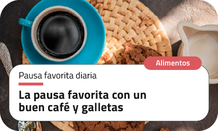 La pausa favorita con un buen café y galletas